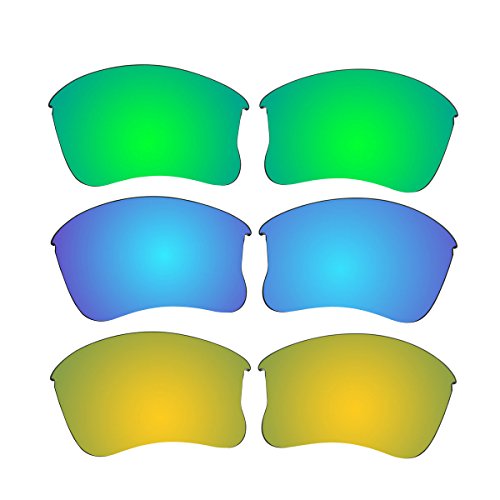 3 Pair Replacement Polarized Lenses for Oakley Flak Jacket XLJ Pack P5