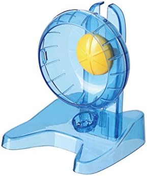 SatisPet Dwarf &amp; Syrian Hamster Exercise Wheel,Blue - Non Slip Running Surface For Squirrels &amp; Mice,Ultra Silent &amp; Tail Safe Design (Small)