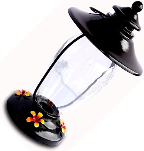 Best Hummingbirds Feeder in Dark Bronze With 4 Nectar Feeders in Classic Lantern Design - Great Gift for Hummer Lovers! 100% Satisfaction Guarantee! (Newest Model)