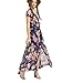 Milumia Women's Vintage Floral Print Split Wrap Maxi Dress Navy XL
