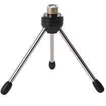 LyxPro DKS-3 Tripod Desktop Desk Microphone Stand, Foldable, Lightweight, Non-slip feet, Durable Construction, 3/8