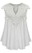 Lovaru Women's Plus Size Sleeveless Tops Chiffon Lace Crochet Tunic T-shirt
