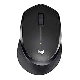 Logitech M330 Silent Plus Wireless Mouse - Enjoy Same Click Feel with 90% Less Click Noise, 2 Year Battery Life, Ergonomic Right-hand Shape for Computers and Laptops, USB Unifying Receiver, Black