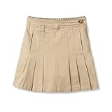 Bienzoe Girl's Cotton Stretchy Twill School Uniforms Pocket Pleated Skirt Size12