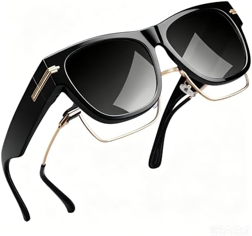 KANASTAL Square Cat Eye Sunglasses Womens Men Oversized  display picture 2