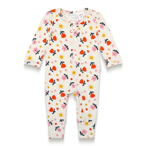Photo 1 of Munich Blue Baby Toddler Boy Growsuit – Long Sleeve Baby Romper, 2-Way Zipper, Fold-over Cuffs, Soft Cotton Jumpsuit 18-24 Months