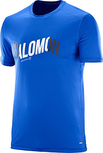 Salomon Men's Cosmic Logo Short Sleeve T-Shirt, Surf The Web, M