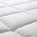 LEISURE TOWN Mattress Pad Queen Size Soft Cotton Mattress Cover,Quilted Fitted Mattress Topper with Deep Pocket fits 8-21 inch Mattress,Breathable Fluffy Pillow Top,Cooling Mattress Protector,White