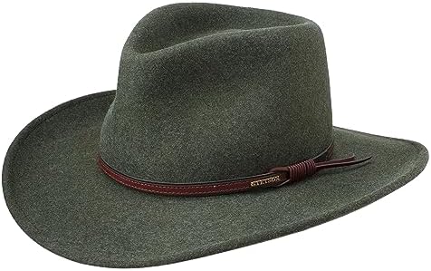 Stetson and Dobbs SWGRBL-2132 Men's Grey Bull Cowboy Hat, Grey Mix