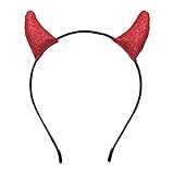 Bonnie Z. Leonardo Glitter Devil Horns Headband Glitter Red