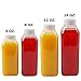[4 Oz.] Plastic Juice Bottles, 10 Pack Food Grade BPA Free Empty Square Milk Containers, Great For Storing Homemade Juices, Milk, Beverages, With Tamper Evident Caps.