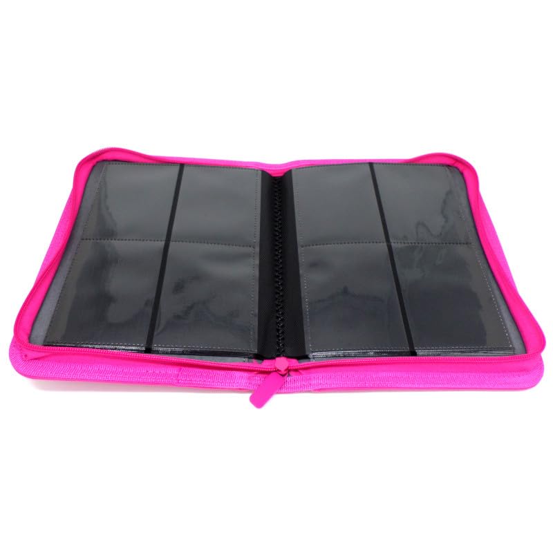 docsmagic.de Premium Pro-Player 4-Pocket Zip-Album Pink - 160 Card Binder - MTG - PKM - YGO
