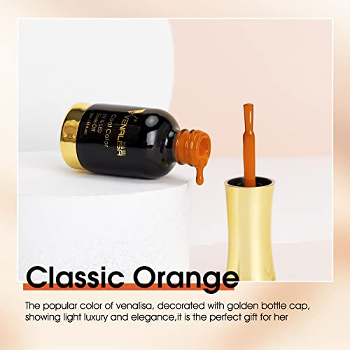 VENALISA Orange Gel Nail Polish, 12ml Classic Neon Orange Gel Polish Bright Orange Color Soak Off UV LED Nail Gel Polish Nail Art Starter Manicure Salon DIY at Home, 0.43 OZ - Image 9