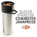 GSI Outdoors, Glacier Stainless Commuter JavaPress, French Press Coffee Mug, Superior Backcountry Cookware Since 1985, Stainless