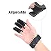 AMYIPO 3 Finger Protective Glove & 3 Straps Arm Guard (Black-for Youth, 2-Piece Set)