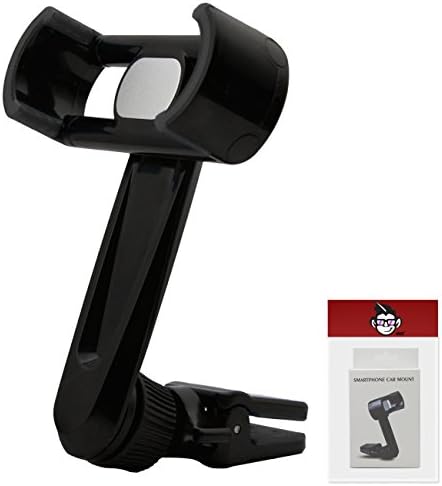 IWIO Black Phone Air Vent Clip 360 Degree Holder Car Mount Cradle for MicroMax A56
