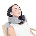 Travel Pillow Memory Foam Neck Pillow, Upgrade Design Perfect Support Airplane Pillow with Machine Washable Pillowcase, Adjustable Airplane Travel Pillow with 3D Sleep Masks, Earplugs and Bag
