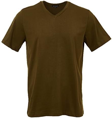 Rich Cotton V neck T shirts 10 colors (5XL, Olive)