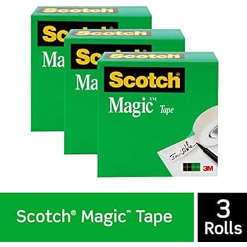 Scotch Magic Tape, Invisible, Engineered for Office and Home Use, 1 x 2592 Inches, Boxed, 3 Refill Rolls (810-72-3PK)