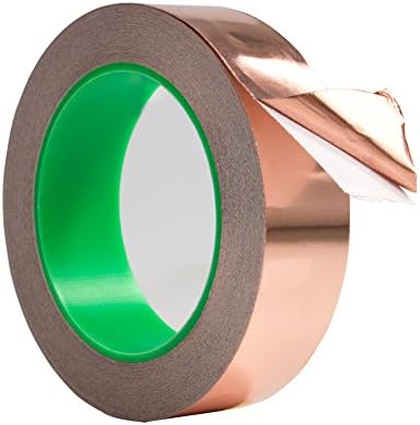 Copper Foil Tape with Conductive Adhesive Slug Repellent, EMI Shielding, Stained Glass, Paper Circuits, EMI Shielding Conductive Adhesive tape, Kaifa (0.2inch X 22yards(Copper Foil Tape))