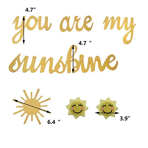 Sakolla You Are My Sunshine Banner Gold Glitter Sun And Smile