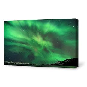 Canvas Wall Art Canvas Aurora Painting Wall Poster Decor for Living Room Framed Home Decorations - 12x18 inches