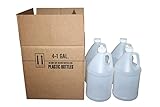 Ecoxall - Bulk Empty HDPE Bottle Plastic Jug with Childproof Cap - 1 Gallon (128 Ounces) - Case of 4