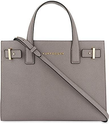 London Leather Saffiano London Tote Bag - Grey RRP: £240