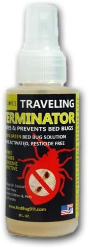 Bed Bug 911 Natural Bed Bug Spray, 3 oz. Travel Size (4-Pack)