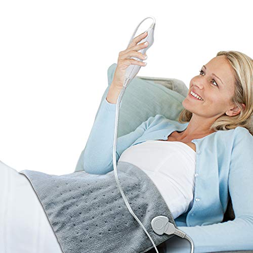 Bozily Heating Pad, Electric Heating Pads for Back Pain, FDA/UL Pain Relief Heat Pad for Cramps Neck and Shoulders, 3 Heat Settings 2 Hours Auto-Off,Dry/Moist Mode for Muscle Soreness,Machine Washable - Thumbnail 7