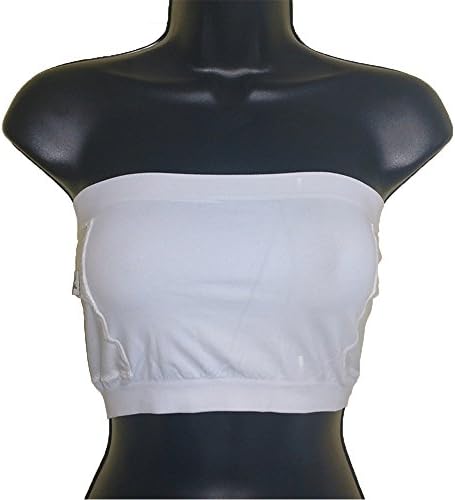 Pocket Innerwear T1D-Series Womens Layering Band With Insulin Pump Pocket, Designed For Diabetics - Size Curvy (12-18), White