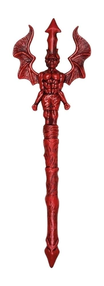 Boland 00573 Deluxe Devil Trident, Devil Fancy Dress Accessory, Halloween Dress Up, Prop, Weapon, Lucifer, Carnival, Red and Black (Red)