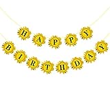 Rainlemon Sunflower Happy Birthday Banner Girl Birthday Party Decoration Supply