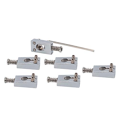 difcuyg5Ozw 6Pcs 10.4mm Narrow Guitar Bridge Brass Saddles Durable Instrument Replacement Parts Easy Operation Chrome - Thumbnail 4