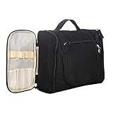 Hanging Toiletry Bag for Makeup & Cosmetic – Organizer for Travel Accessories & Personal Items - Heavy Duty Waterproof Bag for Men and Women's (Black)
