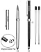 BaseTronics MEKO 2PCs [2-in-1 Micro-Fiber Series] Stylus Pens for Touch Screens iPad Smartphones and Tablets -(Black & Silver)
