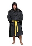 DC Comics Batman Mens Fleece Bathrobe & Swim Suit Cover Up with Cape