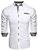 Coofandy Men's Fashion Slim Fit Dress Shirt Casual Shirt, 01-white, Small