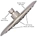 Rain Shower Head Brushed Nickel - 9 Inch Large Overhead Rainfall Showerhead With High Flow Big Waterfall & Luxury Rainshower Heads, 2.5 GPM - Brushed Nickel