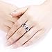 Wuziwen Engagement Wedding Rings Set for Women Created Blue Sapphire Cz Sterling Silver Size 5-10