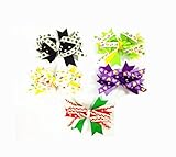 HG Large Boutique Hair Bow Girls Kids Children Alligator Clip Grosgrain Ribbon Headbands (SET1-5)