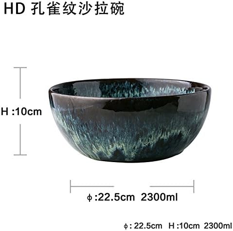 Parendory Coarse Pottery Fresh Fruit Salad Bowl Bowl Of Soup,Hd Peacock Salad Bowl
