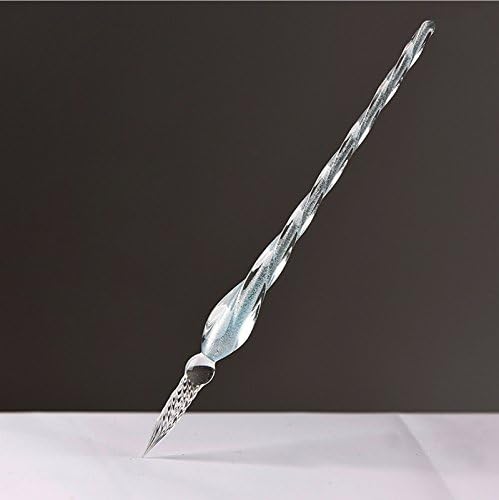 Glass Pen Vintage Handmade Glass Signature Pen Elegant Crystal Dip Sign Pen Gift (3)