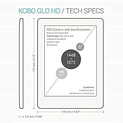 Kobo Glo HD 6" Digital eBook Reader with