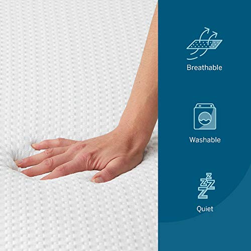 Lucid 3 Inch Mattress Topper King Memory Foam Bamboo Charcoal