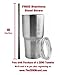 Tumbler Travel Mug - Premium Grade Stainless Steel Double-Walled Vacuum Insulated 30 oz + Crystal Clear Lid – Keep Cold Drinks Cold + Coffee / Tea Hot, Eco-friendly – Built to Last a Lifetime