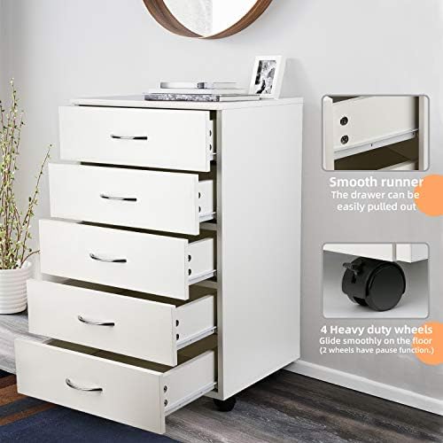 TUSY 5Drawer Wood Dresser for for Home