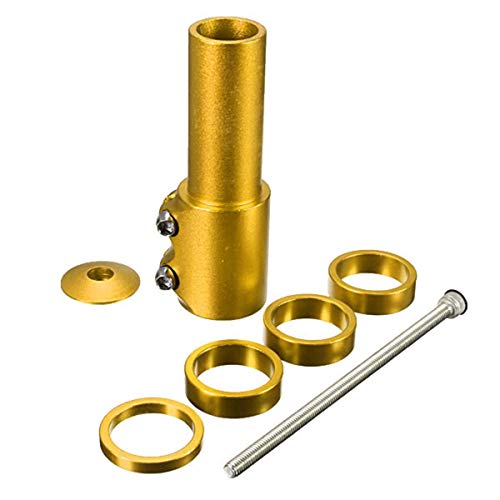 Yannuo Trading Bicycle Bike Handlebar Fork Stem Riser Rise Up Extender Head Up Adaptor Durable MTB Mountain Cycling Part(Gold)