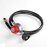 Adjustable Propane Gas Regulator BBQ Grill Burner Wok Fryer With 4ft Hose 20PSI