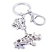 Feng Shui Blue Rhinoceros and Elephant Protection KeyChain Charm Amulet Handbag Hanging (W1041)